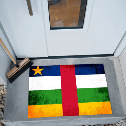 Fußmatte personalisiert mit Länderflagge Wunschtext Zentralafrikanische Republik