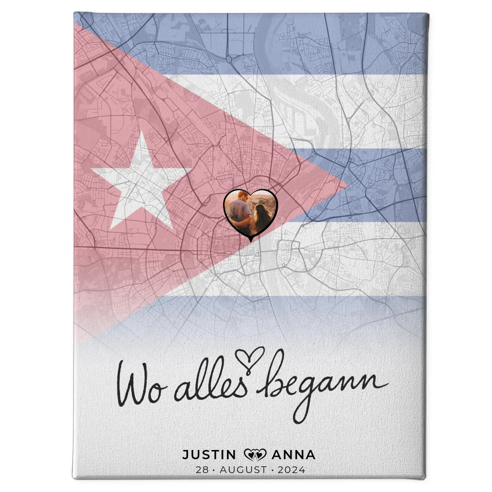 Personalisierte Leinwand Paare Cuba Kuba Wo Alles Begann Foto 1