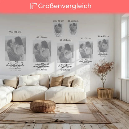 Personalisierte Leinwand Paare Mit Namen In Deinen Armen Zuhause