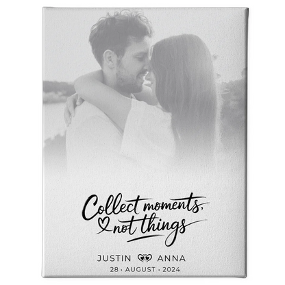 Personalisiertes Leinwandfoto Paare Schwarz Weiß Collect Moments 1