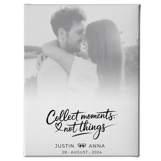 Personalisiertes Leinwandfoto Paare Schwarz Weiß Collect Moments 1
