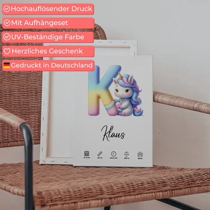 Personalisierte Leinwand Buchstaben Buchstabe K für Geburt A-Z Geschenk 5