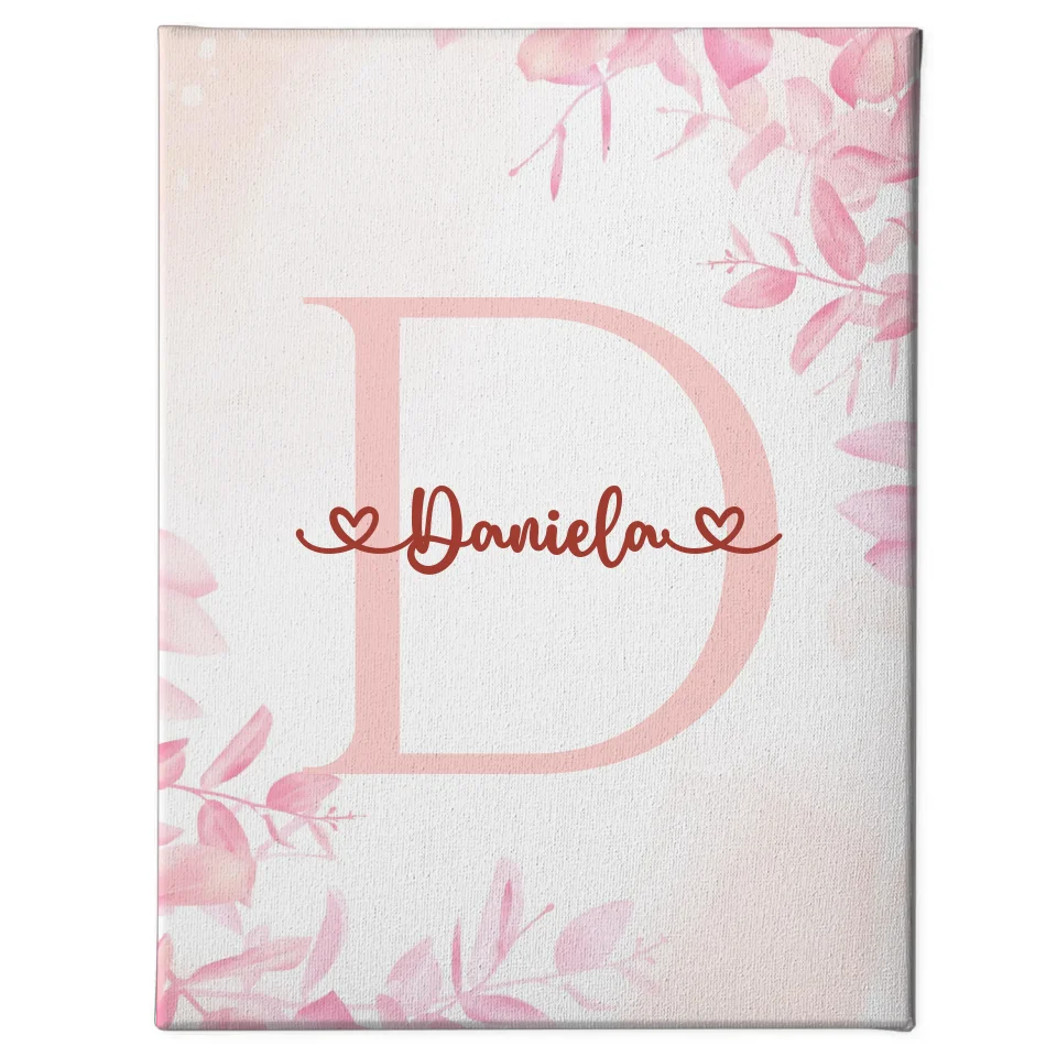 Personalisierte Leinwand mit Anfangsbuchstaben D für Mädchen Geschenkideen 1