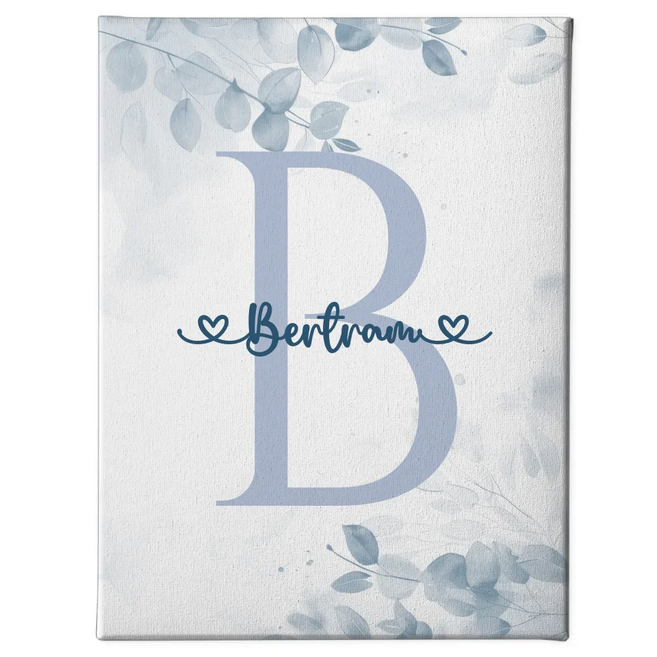 Personalisierte Buchstaben Leinwand Blau Buchstabe B Jungen 1