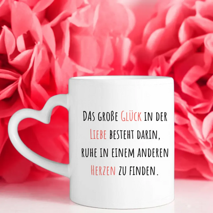 Tasse für Freundin Das Glück in der Liebe Stadtkarte personalisiert