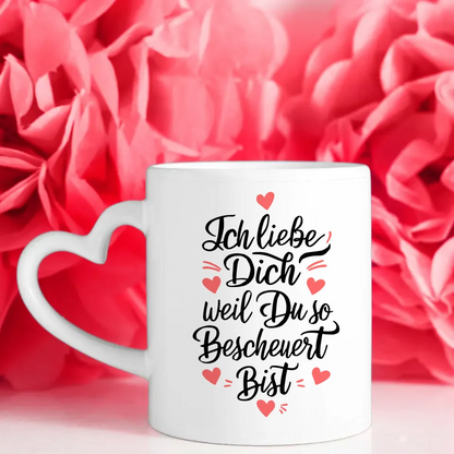 Personalisierte Tasse Liebe ich liebe dich Stadtkarte