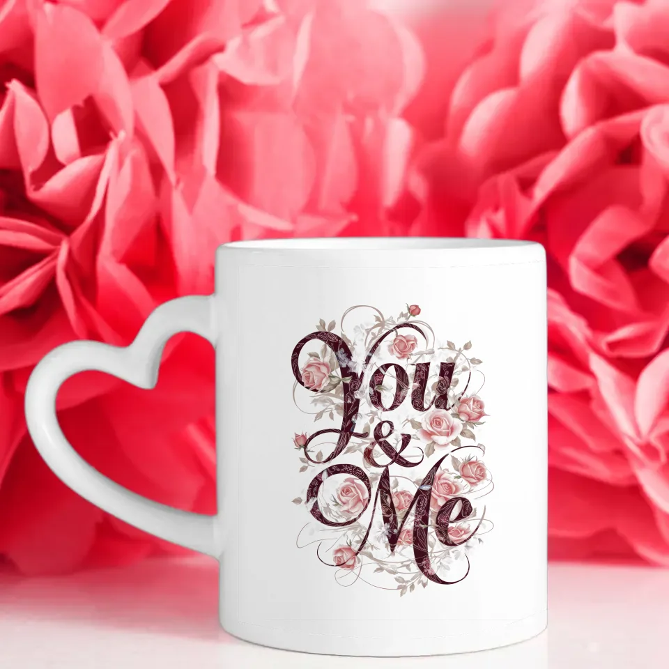 Personalisierte Tasse You and Me Stadtkarte für Paare