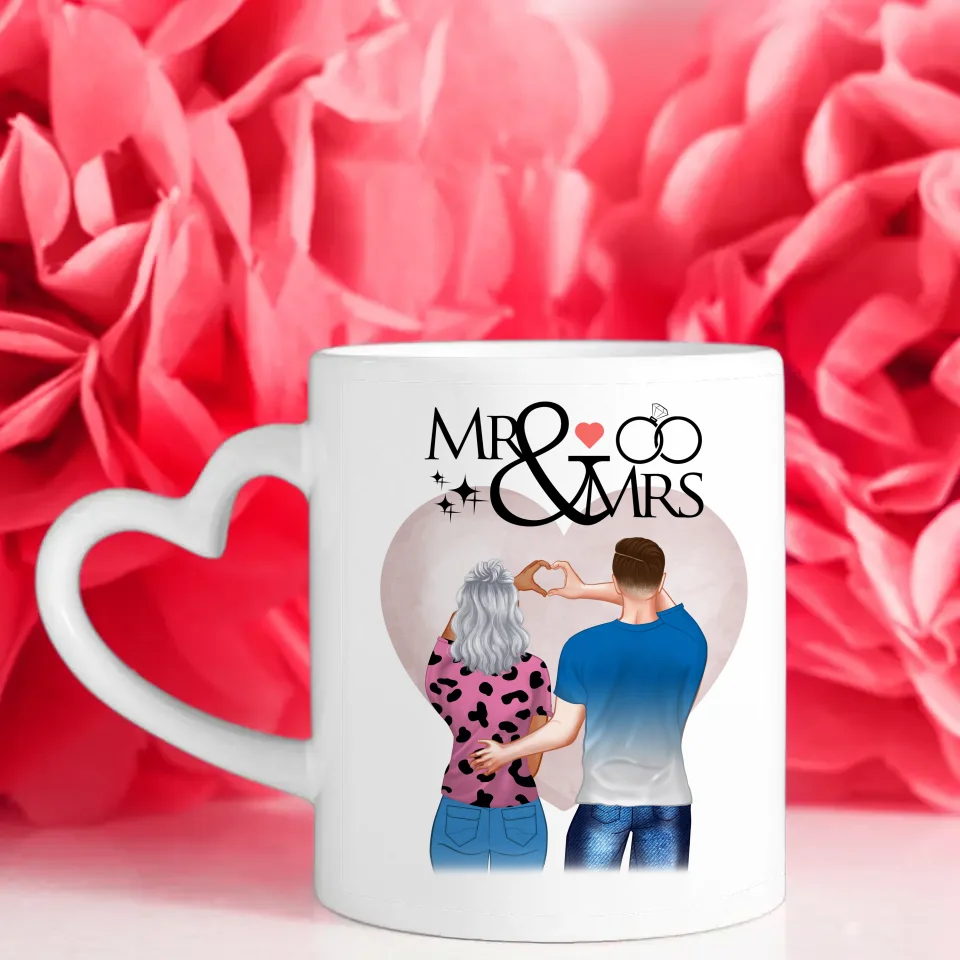 Personalisierte Pärchen Tasse Stadtkarte Mr & Mrs Pärchen Cliparts Liebe