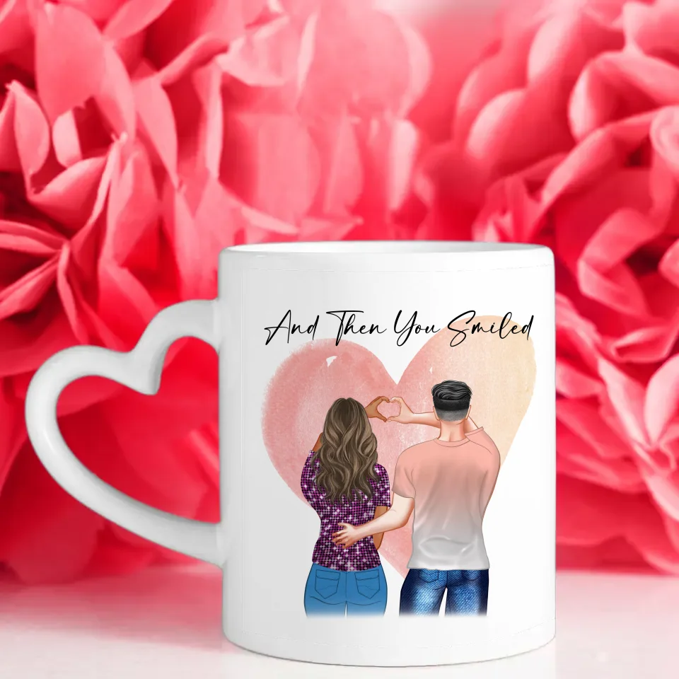 Personalisierte Tasse Stadtkarte You Smiled Paar als Cliparts