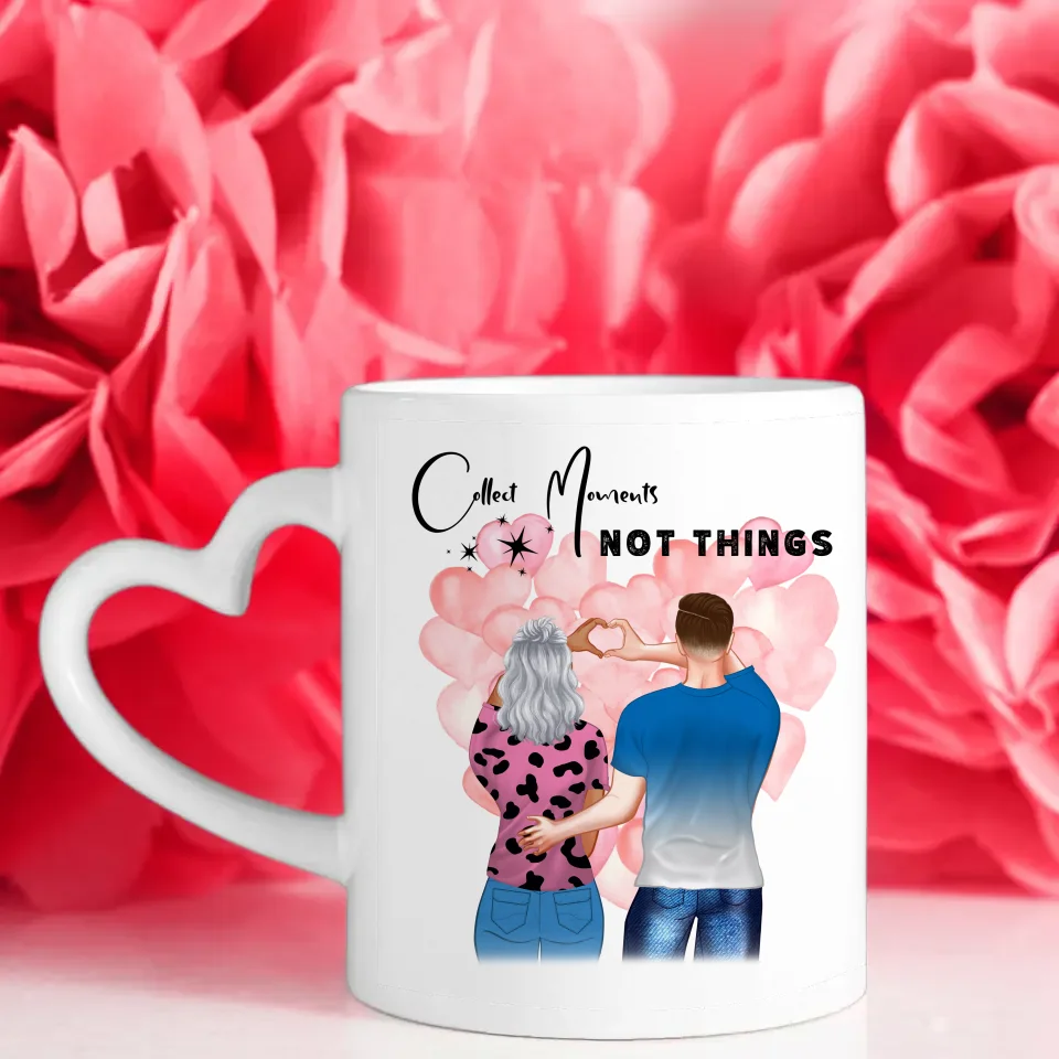 Personalisierte Tasse für Paare Stadtkarte Collect Moments Pärchen Cliparts