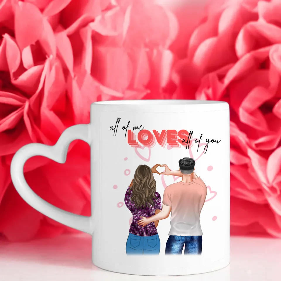 Personalisierte Tasse für Paare Stadtkarte All of me Paar als Cliparts