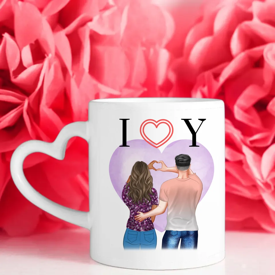 Personalisierte Tasse für Freundin Stadtkarte I Love You Liebe