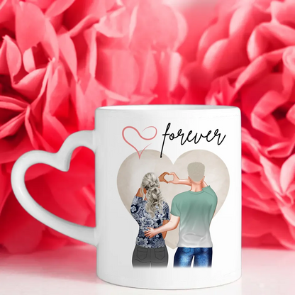 Personalisierte Tasse Liebe Stadtkarte Forever Ihr als Figuren