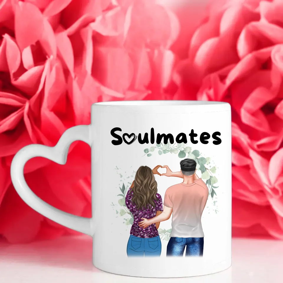 Personalisierte Tasse Liebe Stadtkarte Soulmates Paar als Cliparts