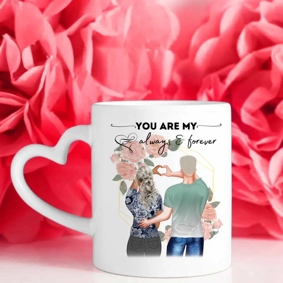 Tasse für Freundin Stadtkarte You are my always personalisiert