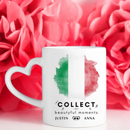 Personalisierte Tasse Urlaubs Erinnerung Italien Stadtkarte