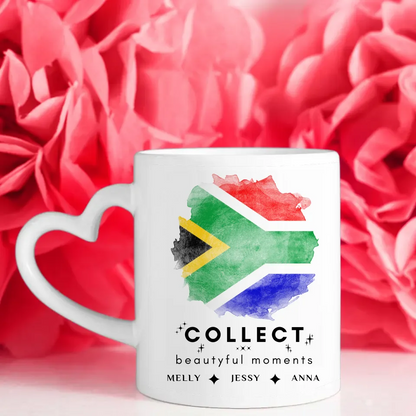 Personalisierte Tasse Stadtkarte Südafrika Urlaubs Erinnerung Beste Freundin