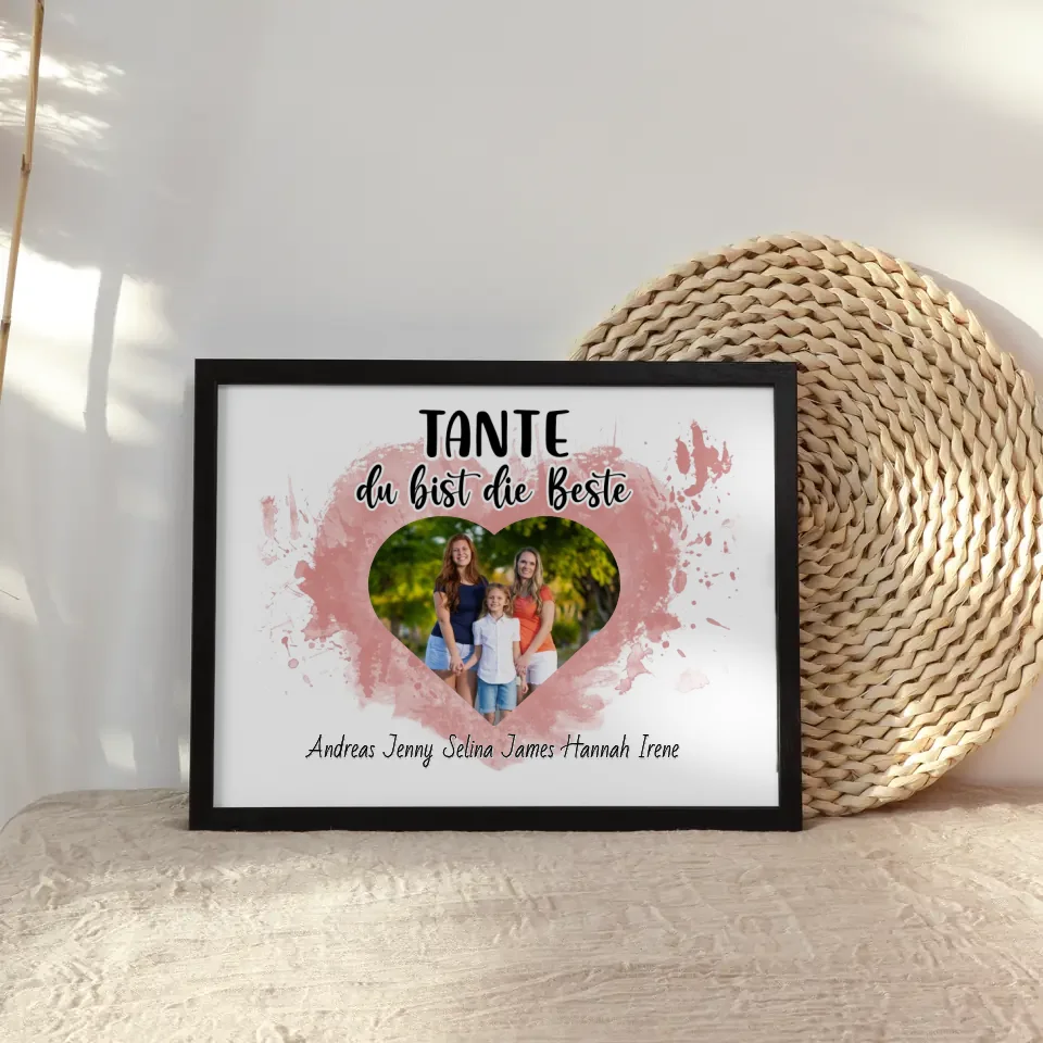 Familien Poster Tante du Bist die Beste Personalisiert