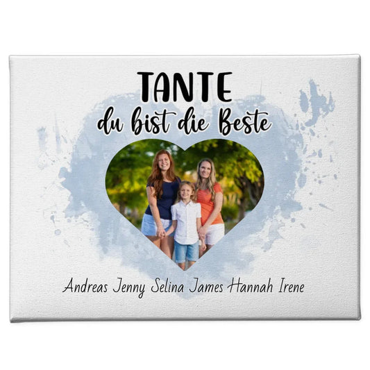 Leinwand mit Namen Tante du Bist die Beste Personalisiert 1
