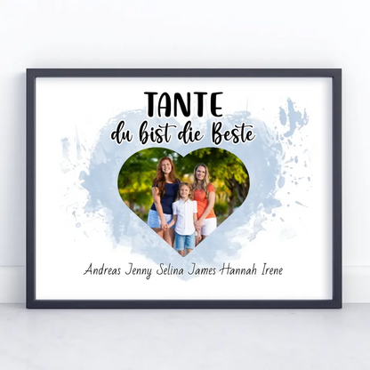 Poster mit Namen Tante du Bist die Beste Personalisiert