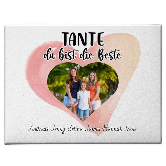 Leinwand für Tante du Bist die Beste Personalisiert 1