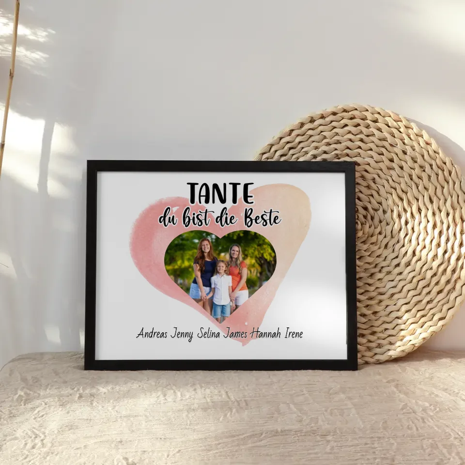 Poster für Tante du Bist die Beste Personalisiert