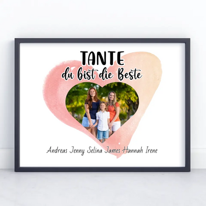 Poster für Tante du Bist die Beste Personalisiert