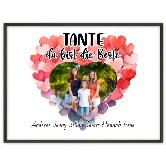 Poster Tante du Bist die Beste Personalisiert