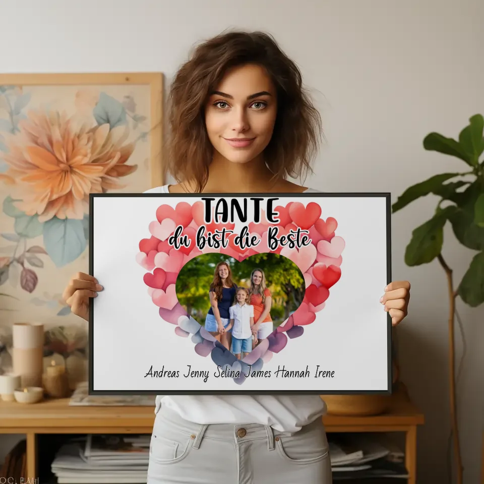 Poster Tante du Bist die Beste Personalisiert