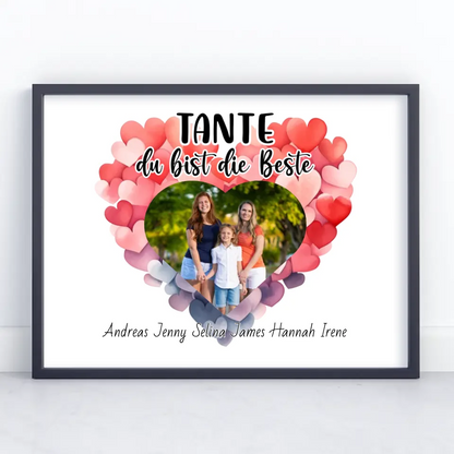 Poster Tante du Bist die Beste Personalisiert