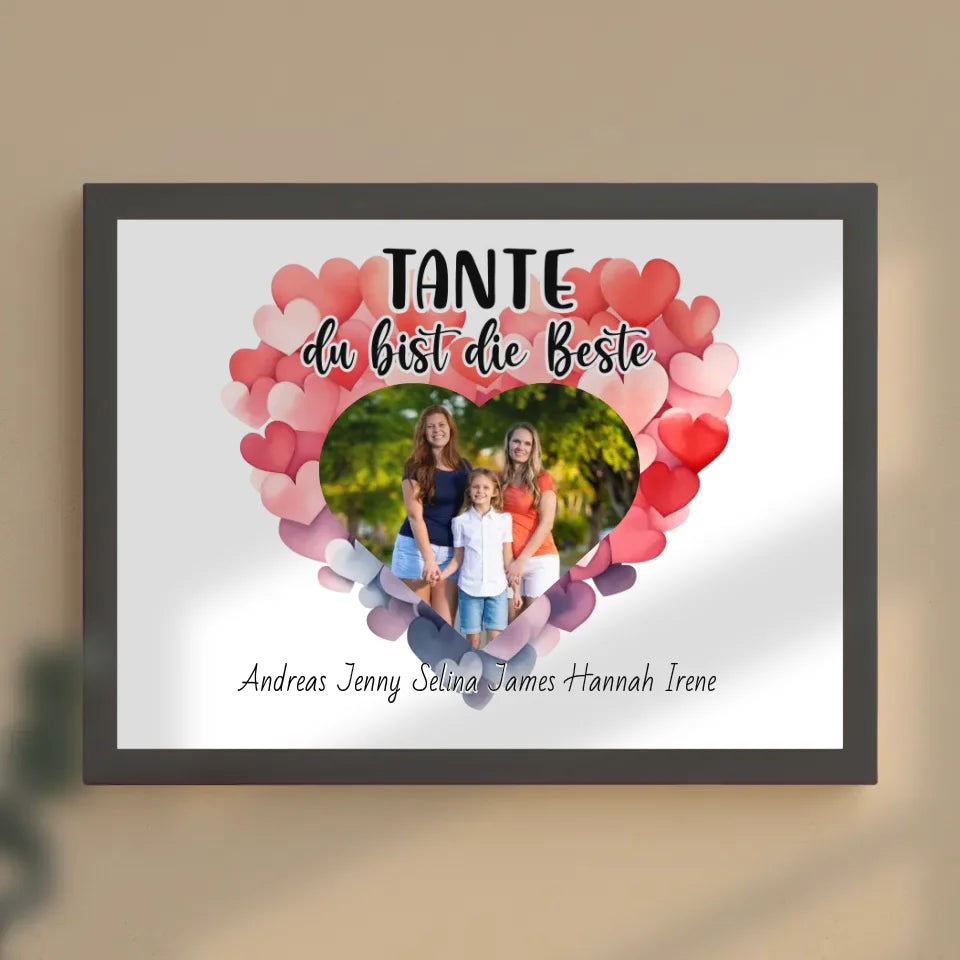 Poster Tante du Bist die Beste Personalisiert