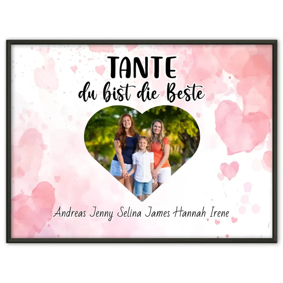 Personalisiertes Poster Tante du Bist die Beste