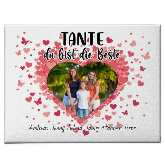 Tante Leinwand Personalisiert Tante du Bist die Beste