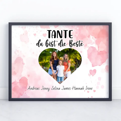 Personalisiertes Poster Tante du Bist die Beste