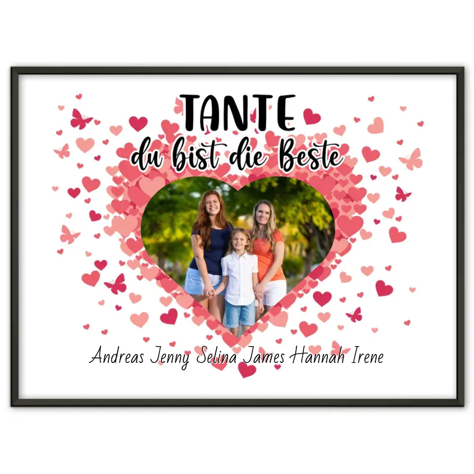 Tante Poster Personalisiert Tante du Bist die Beste