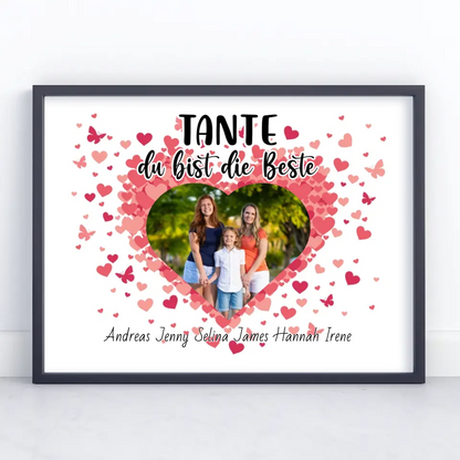 Tante Poster Personalisiert Tante du Bist die Beste