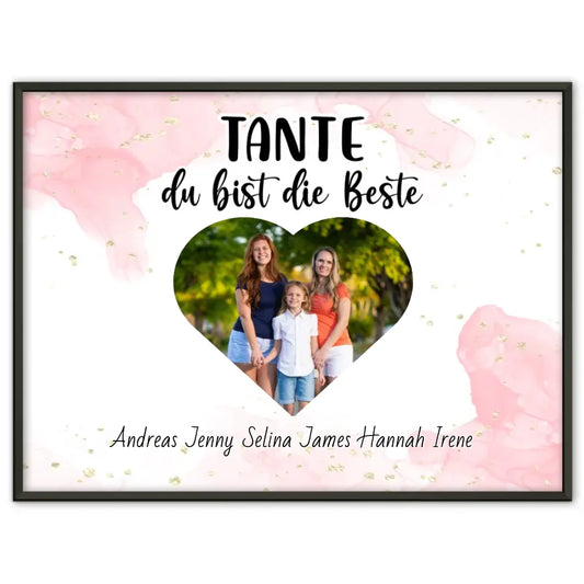 Personalisiertes Tante Poster Tante du Bist die Beste