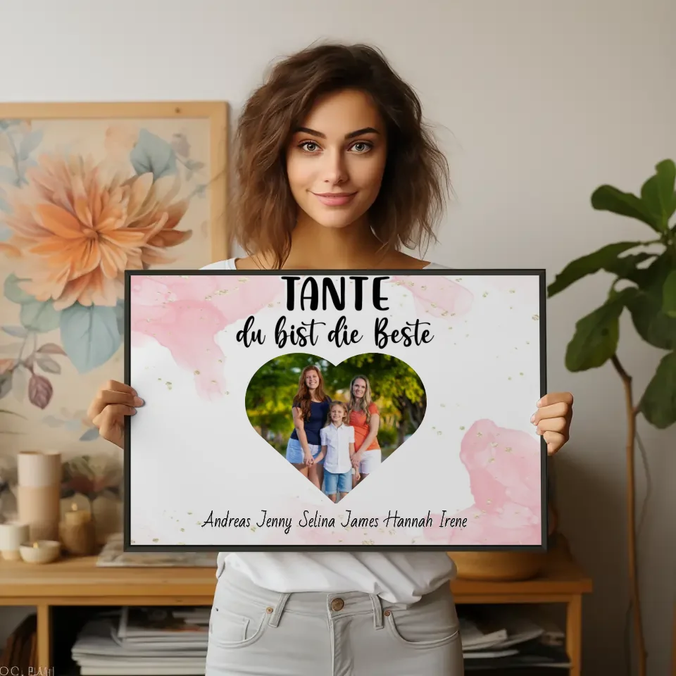Personalisiertes Tante Poster Tante du Bist die Beste