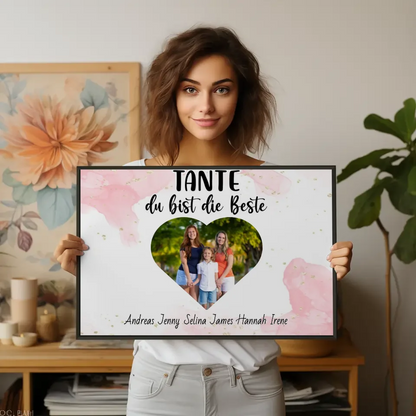 Personalisiertes Tante Poster Tante du Bist die Beste