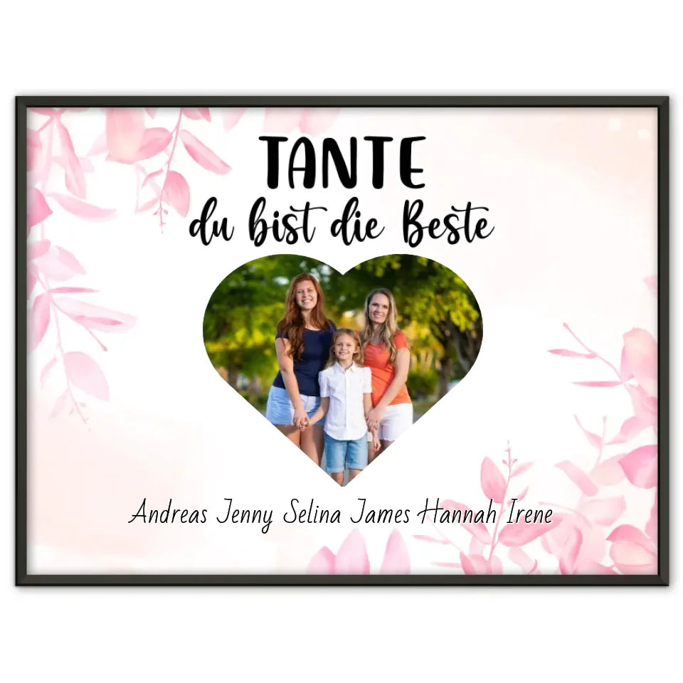 Tante Poster Tante du Bist die Beste Personalisiert