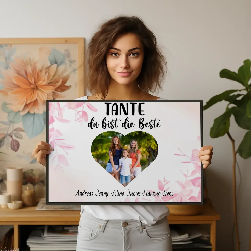 Tante Poster Tante du Bist die Beste Personalisiert
