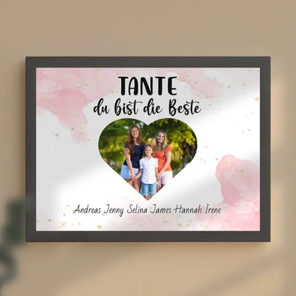 Personalisiertes Tante Poster Tante du Bist die Beste