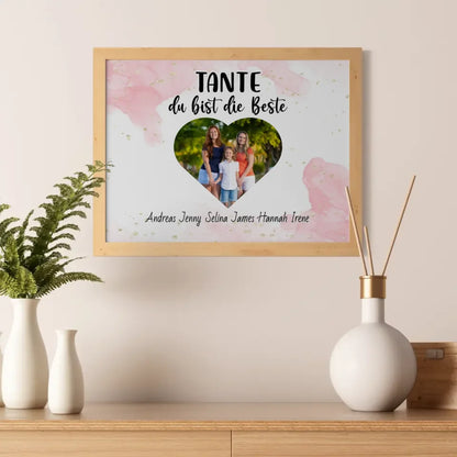 Personalisiertes Tante Poster Tante du Bist die Beste