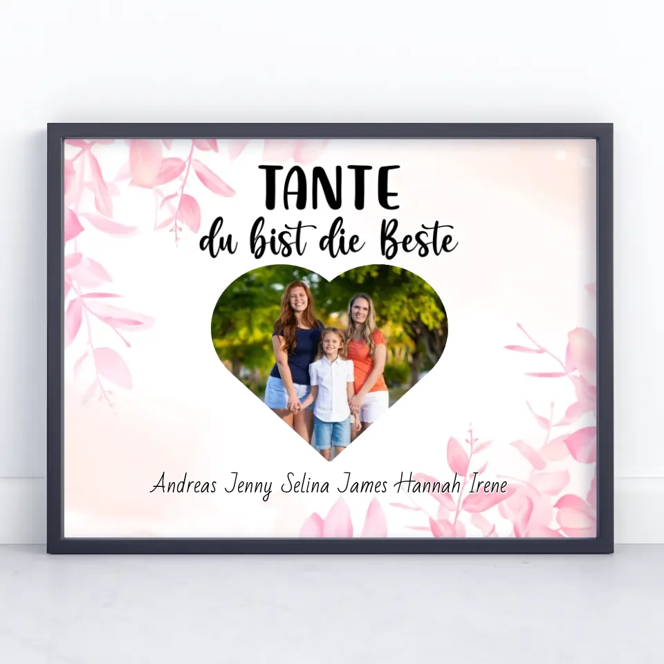 Tante Poster Tante du Bist die Beste Personalisiert