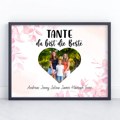 Tante Poster Tante du Bist die Beste Personalisiert