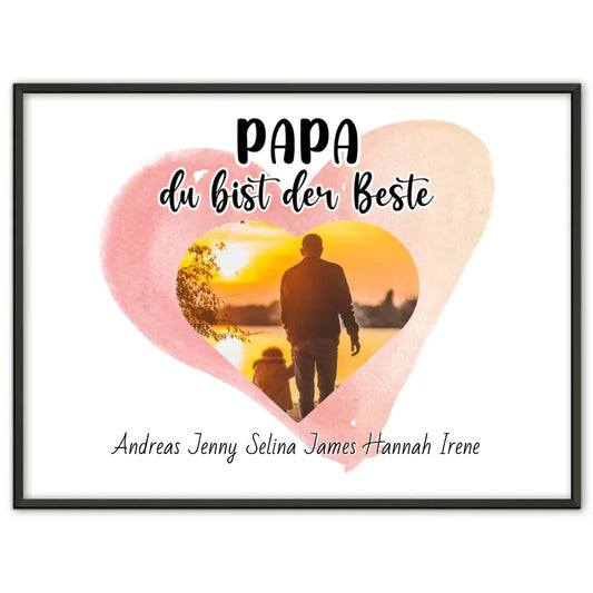 Poster für Papa du bist der Beste Personalisiert