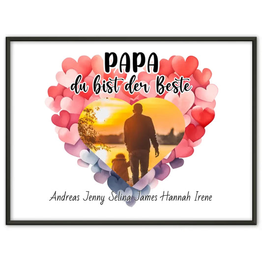 Poster Papa du bist der Beste Personalisiert