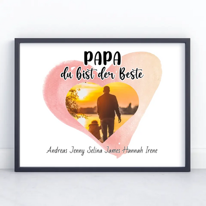 Poster für Papa du bist der Beste Personalisiert