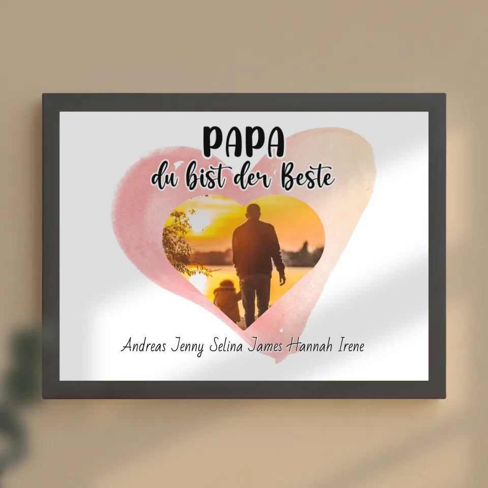 Poster für Papa du bist der Beste Personalisiert