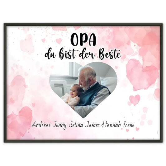 Personalisiertes Poster Opa du bist der Beste